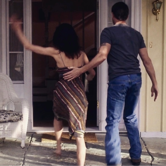 Vintage Y2K Catherine Malandrino Cotton Spaghetti Strap Striped Multicolor Dress - Picture 4 of 16